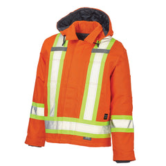 Work King Safety Jacket, High Visibility Orange, Large, CSA Z96 Class 2 - Level 2