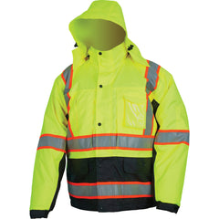 Insulated High Visibility Jacket, Polyester/Polyurethane, High Visibility Lime-Yellow